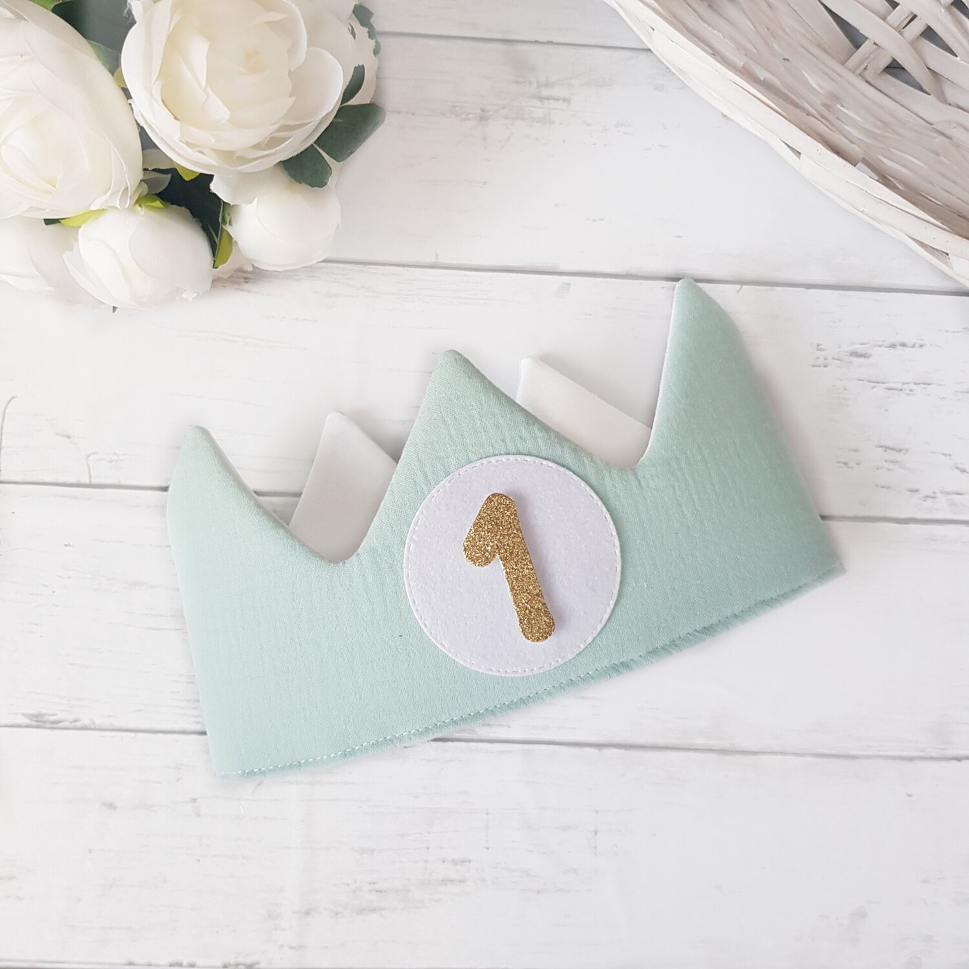 Corona cumpleaños Muslina mint - 1