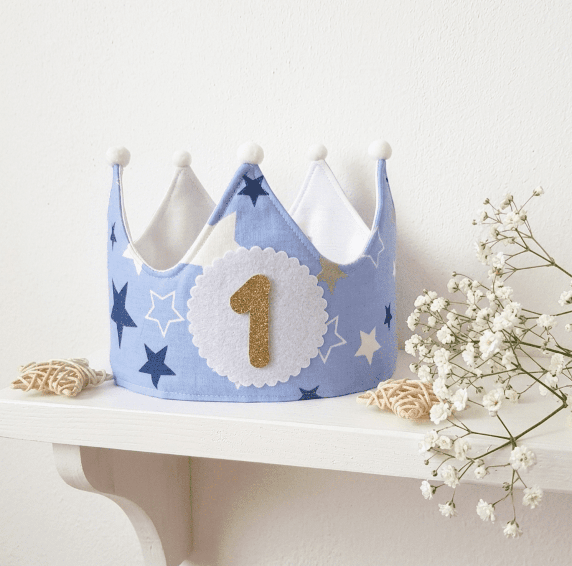 Corona cumpleaños Estrellas grandes - 1