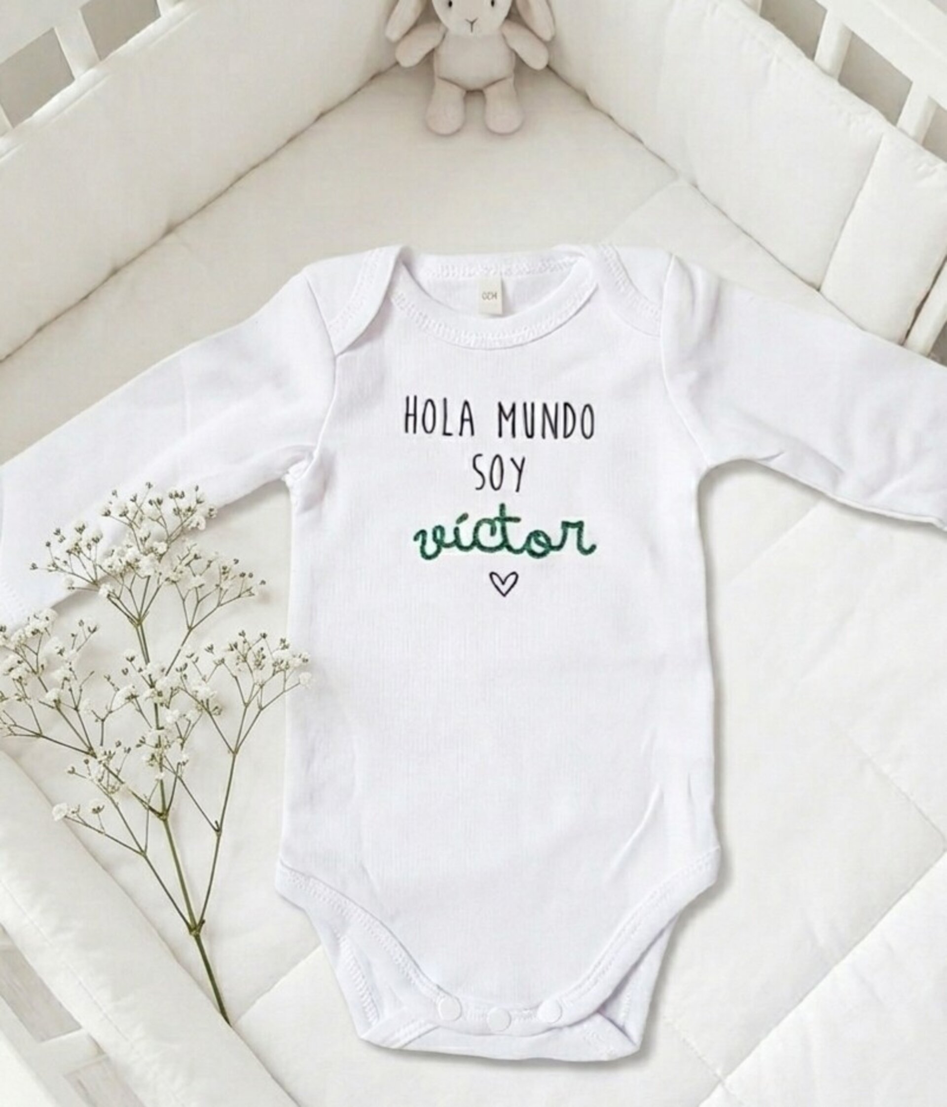 Body personalizado Hola mundo, varios colores - 1