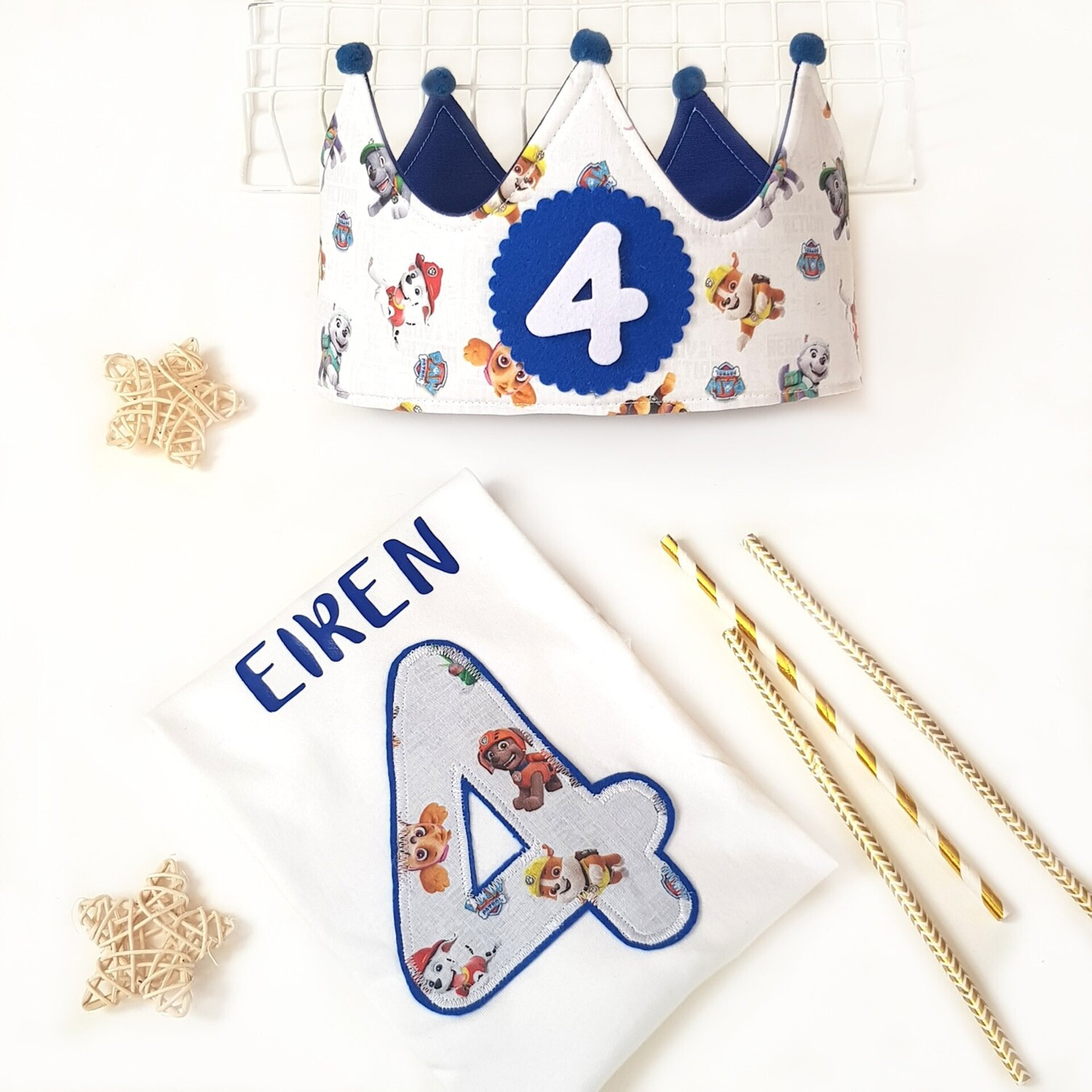 Conjunto cumpleaños corona y camiseta Patrulla Canina - 1