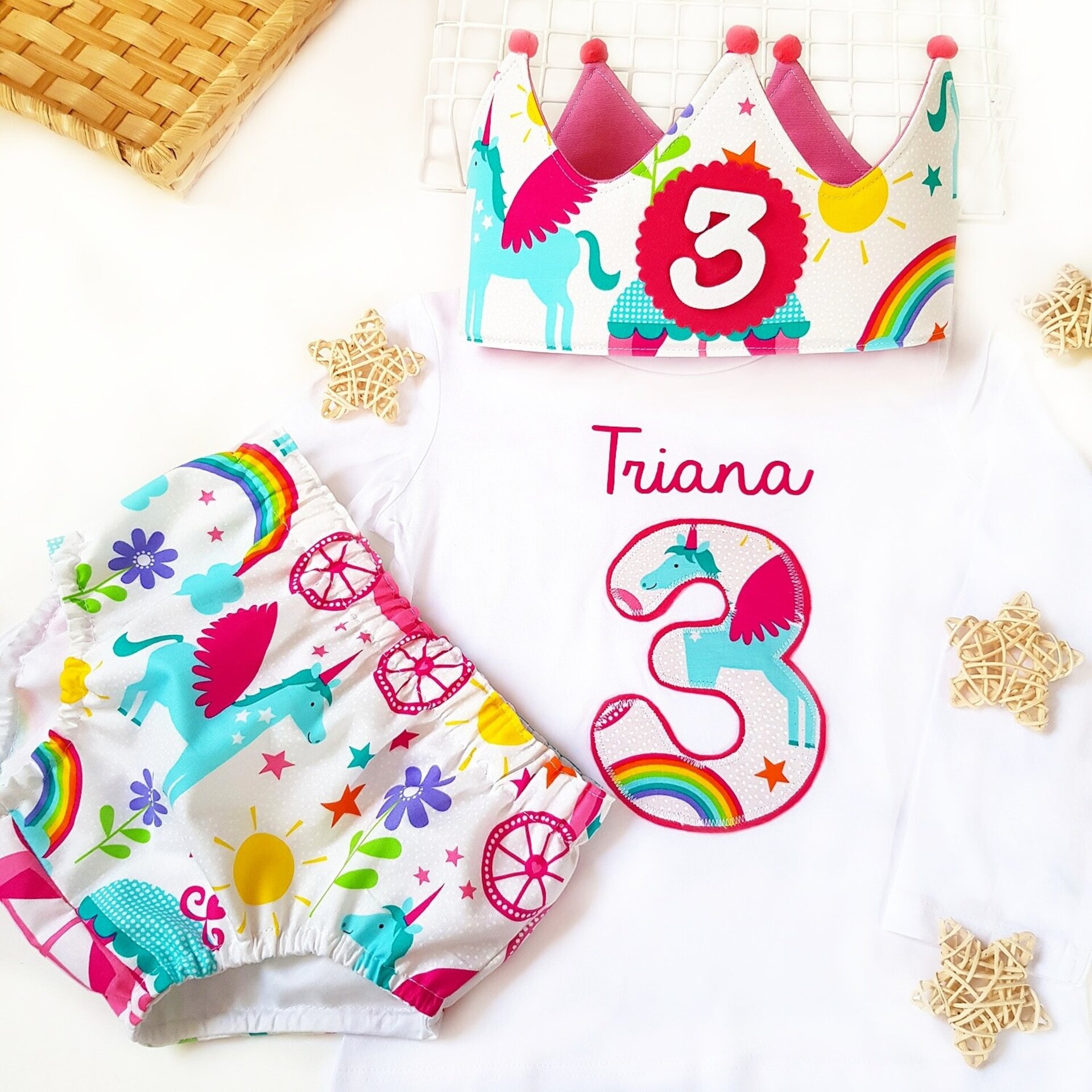 Conjunto cumpleaños 2 NIÑA A MEDIDA Varios estampados - 1