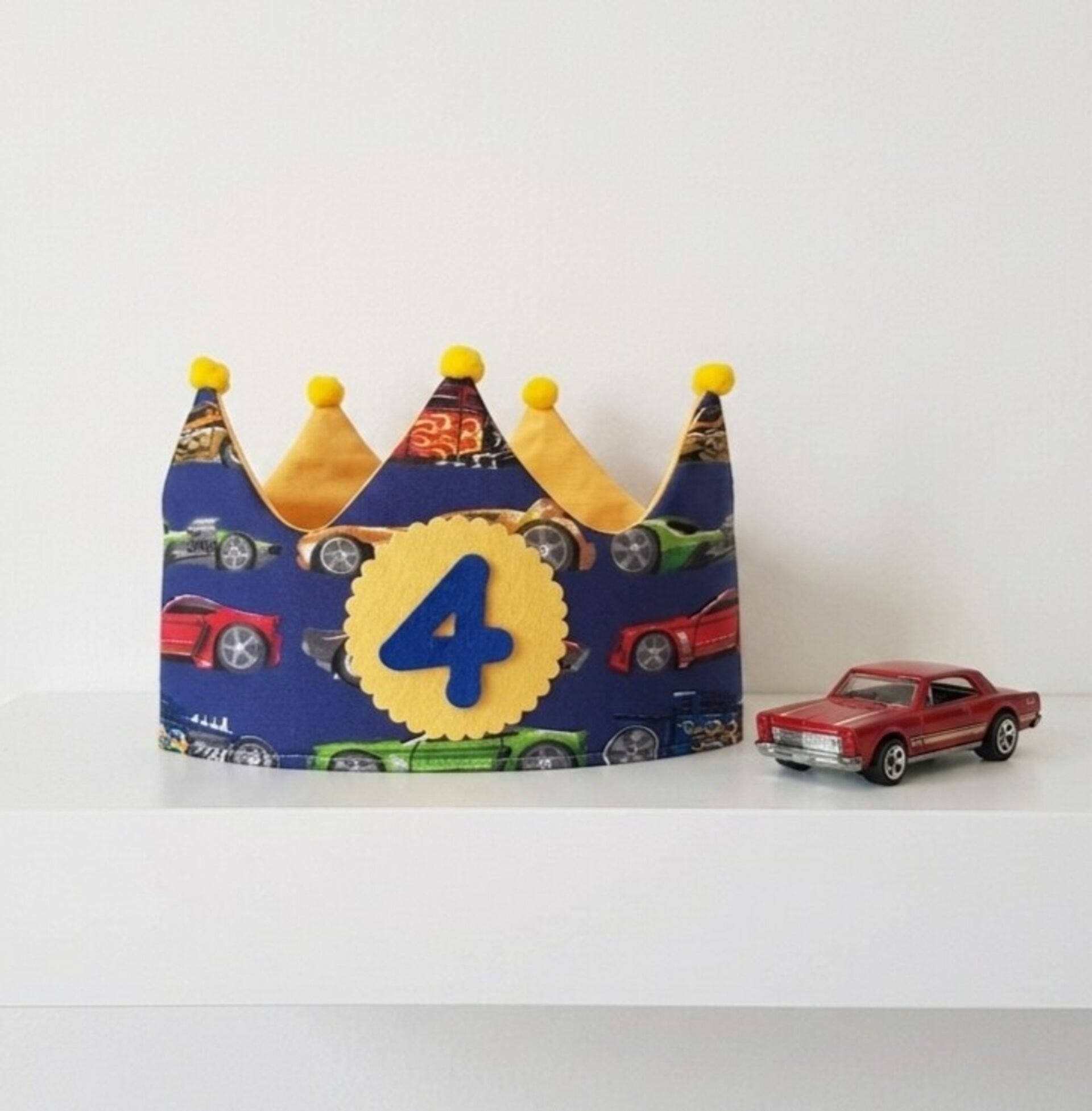 Corona cumpleaños coches hot wheels - 1
