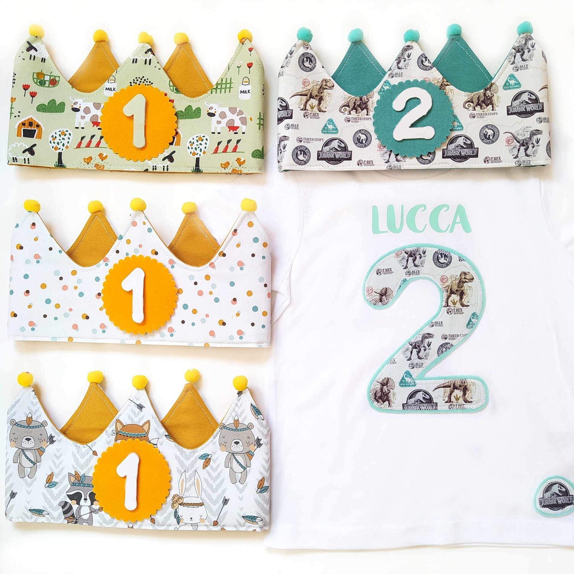 Conjunto cumpleaños 1 NIÑO A MEDIDA Varios estampados - 1