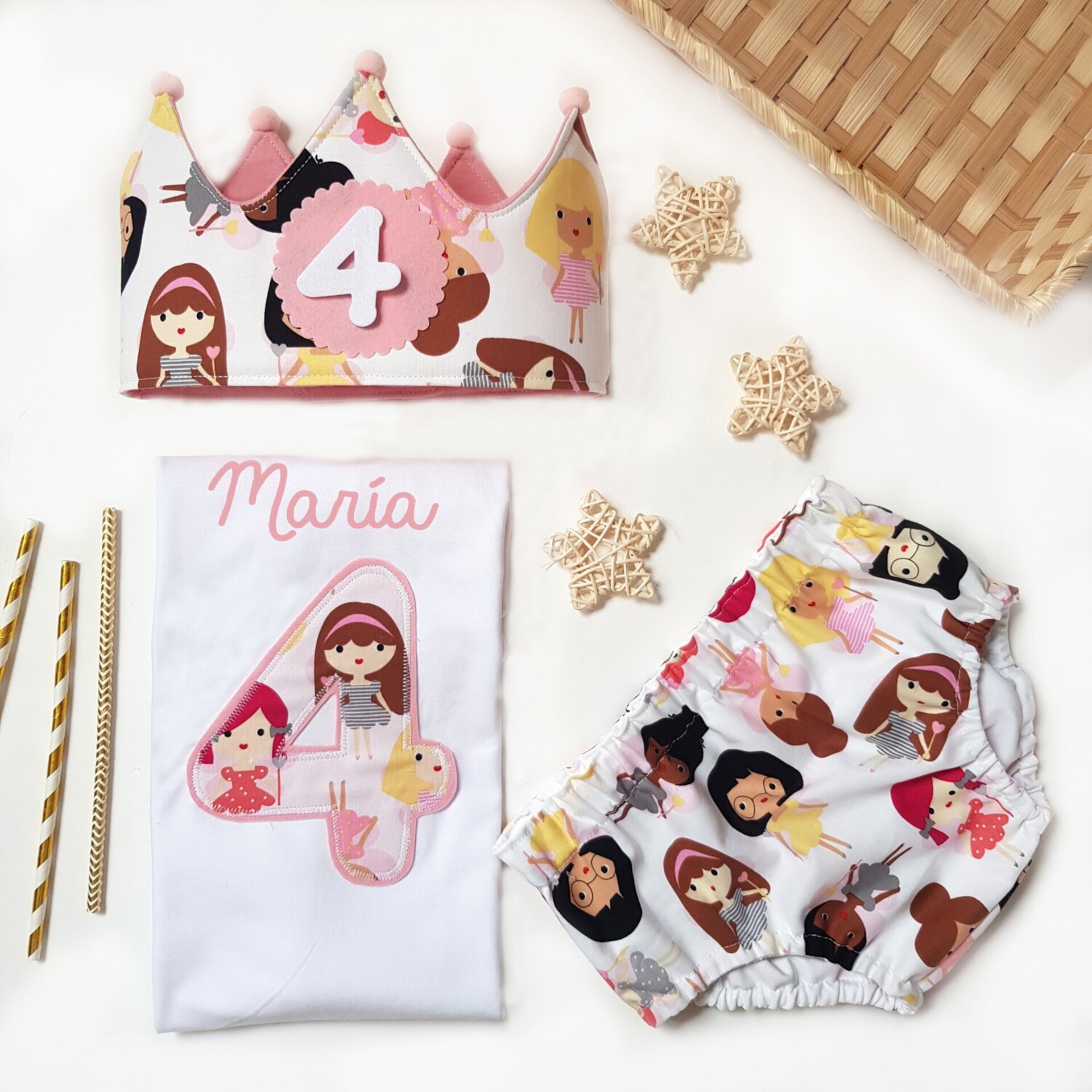 Conjunto cumpleaños Niñas Hadas - 1