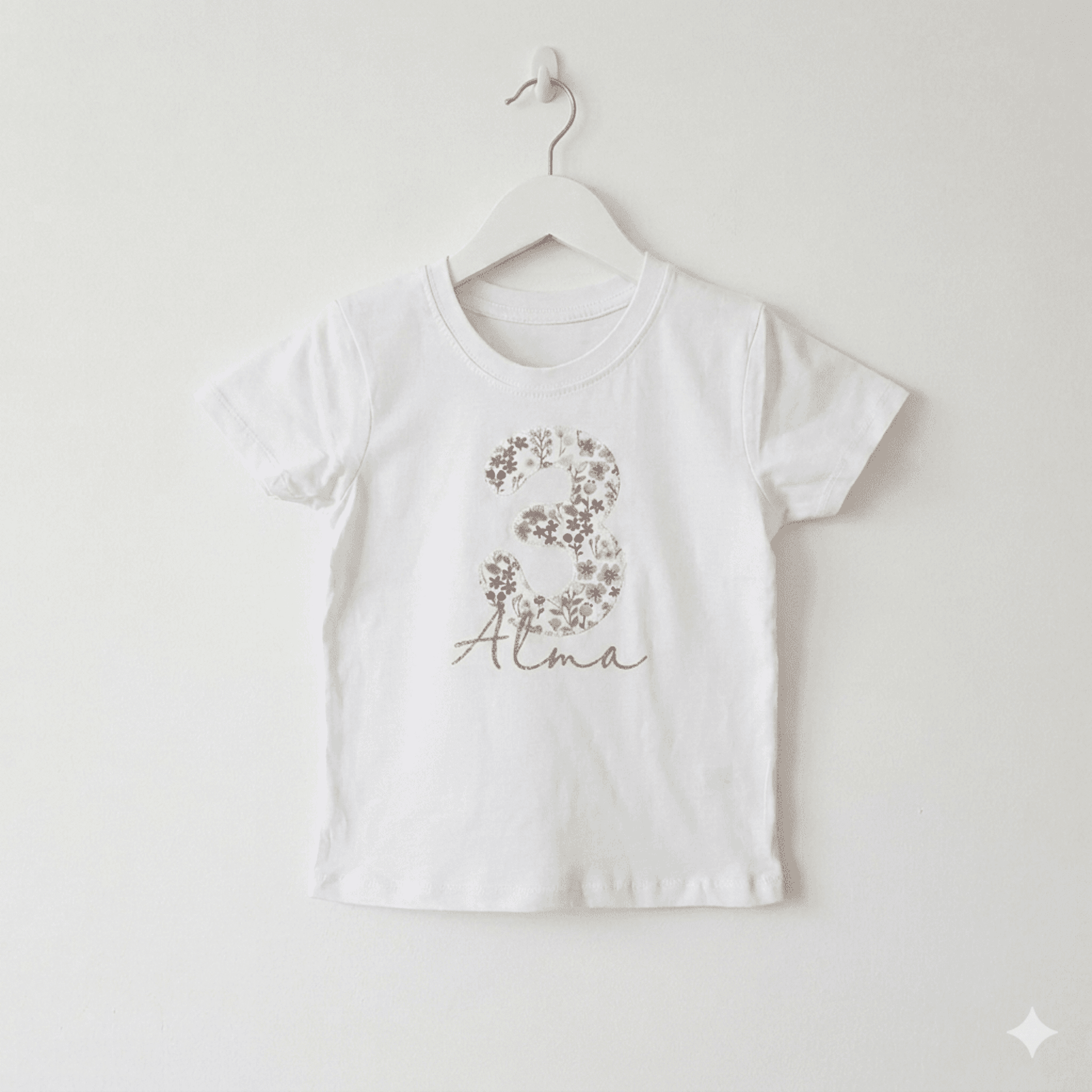 Camiseta personalizada Flores con la número y el nombre - 2