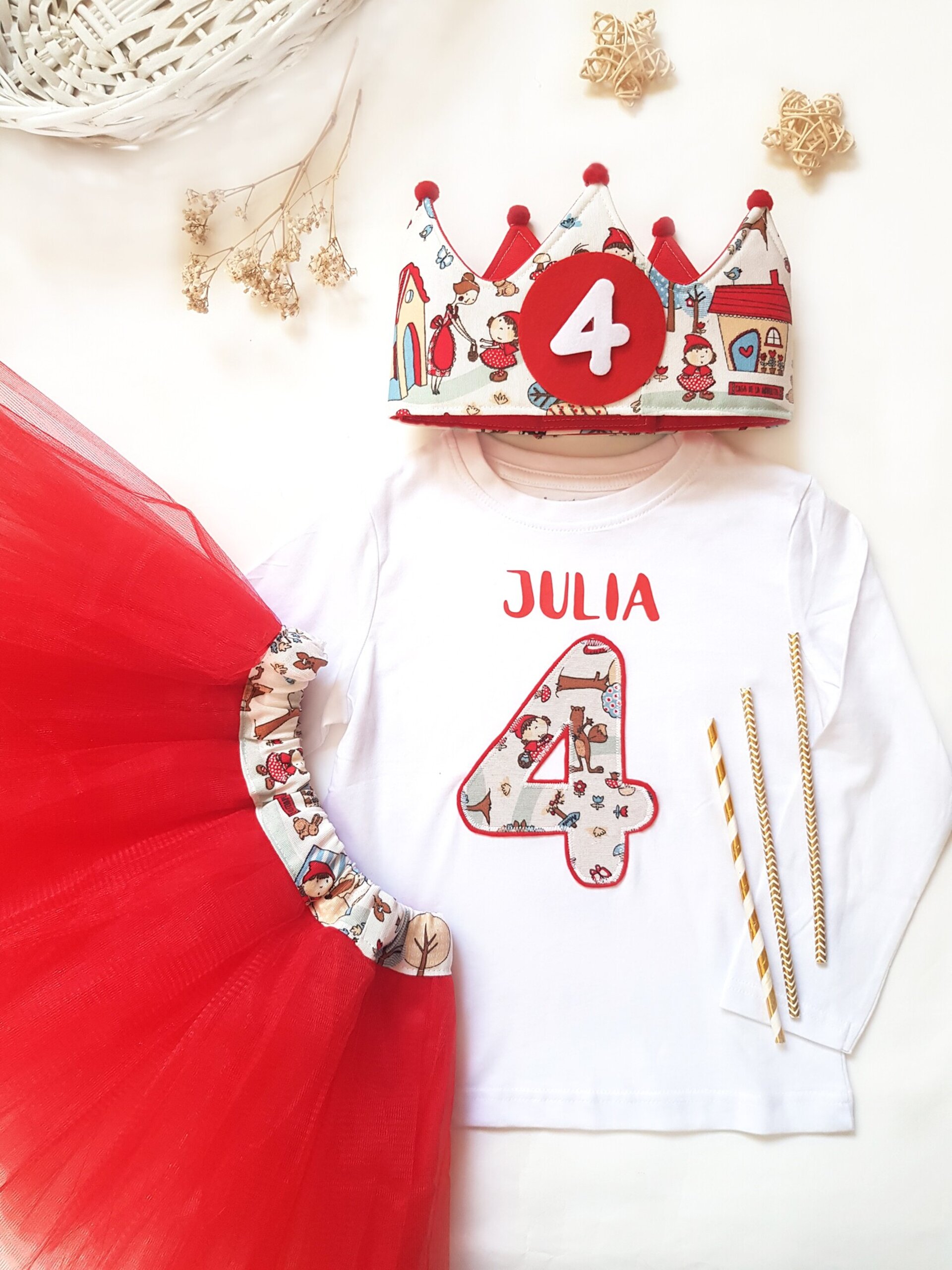Conjunto cumpleaños 4 NIÑA A MEDIDA Varios estampados - 4