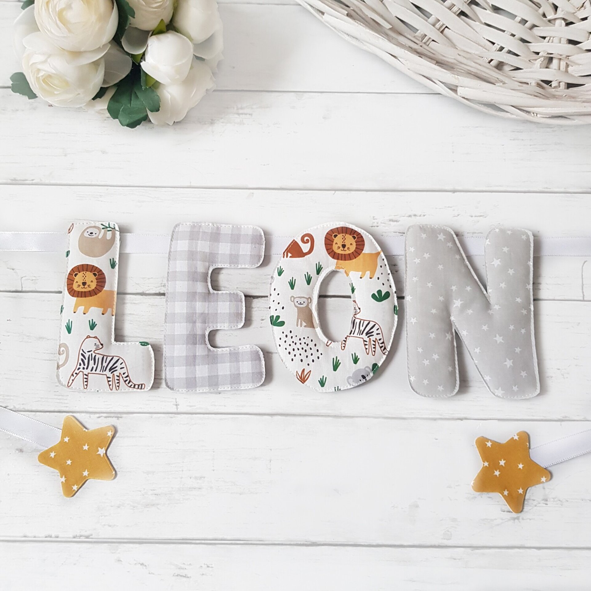 Guirnalda personalizada nombre, letras grandes - 1