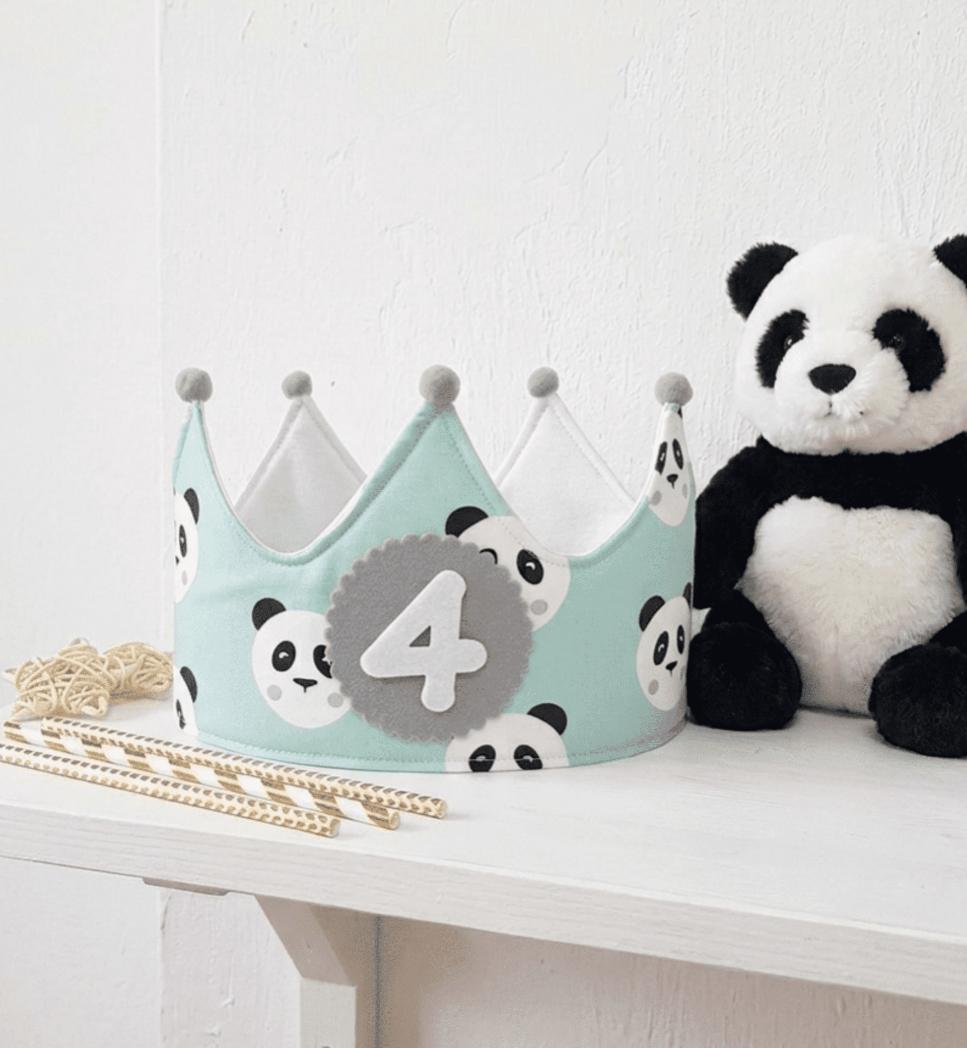 Corona cumpleaños Pandas - 1