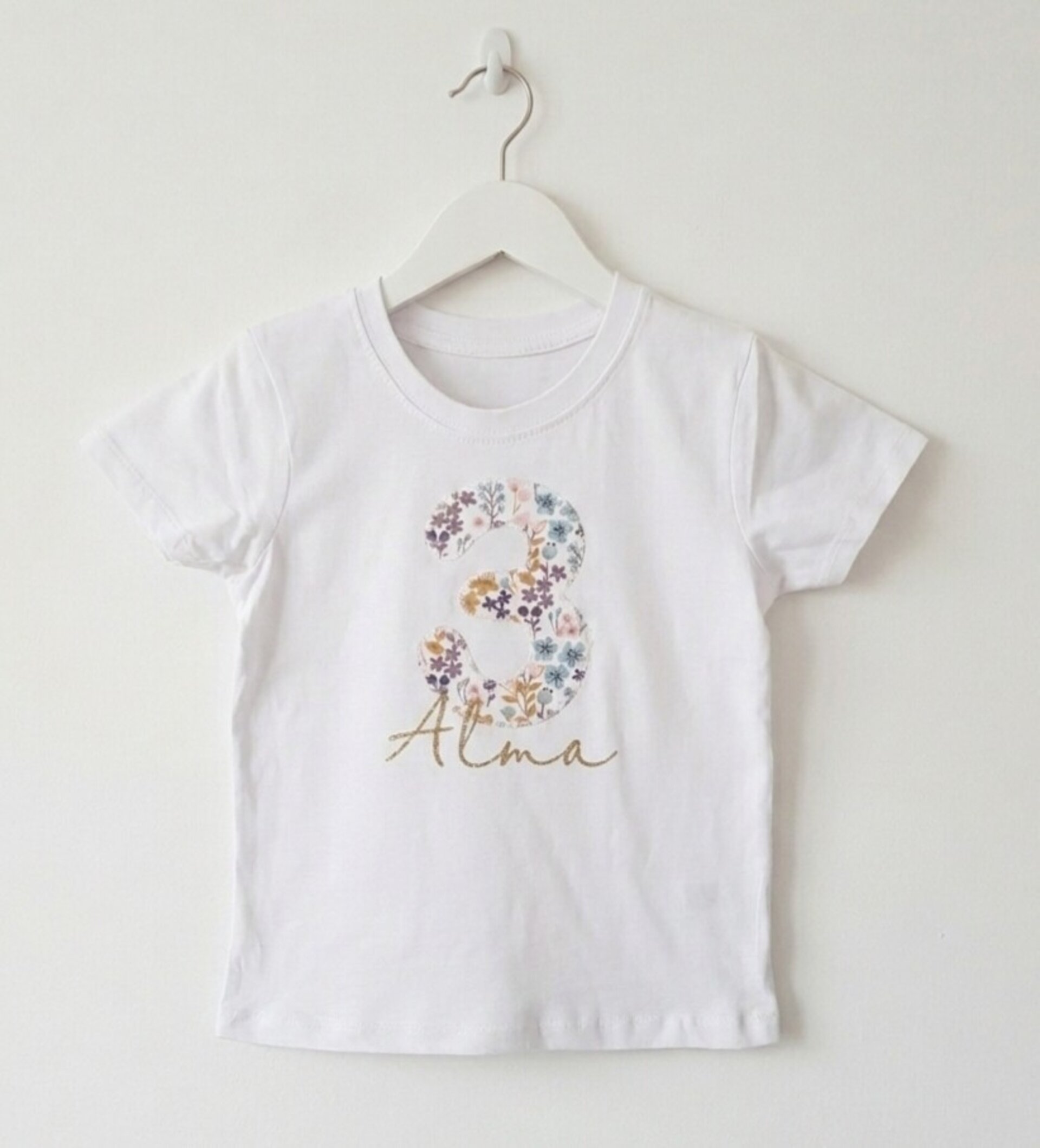 Camiseta personalizada Flores con la número y el nombre - 2