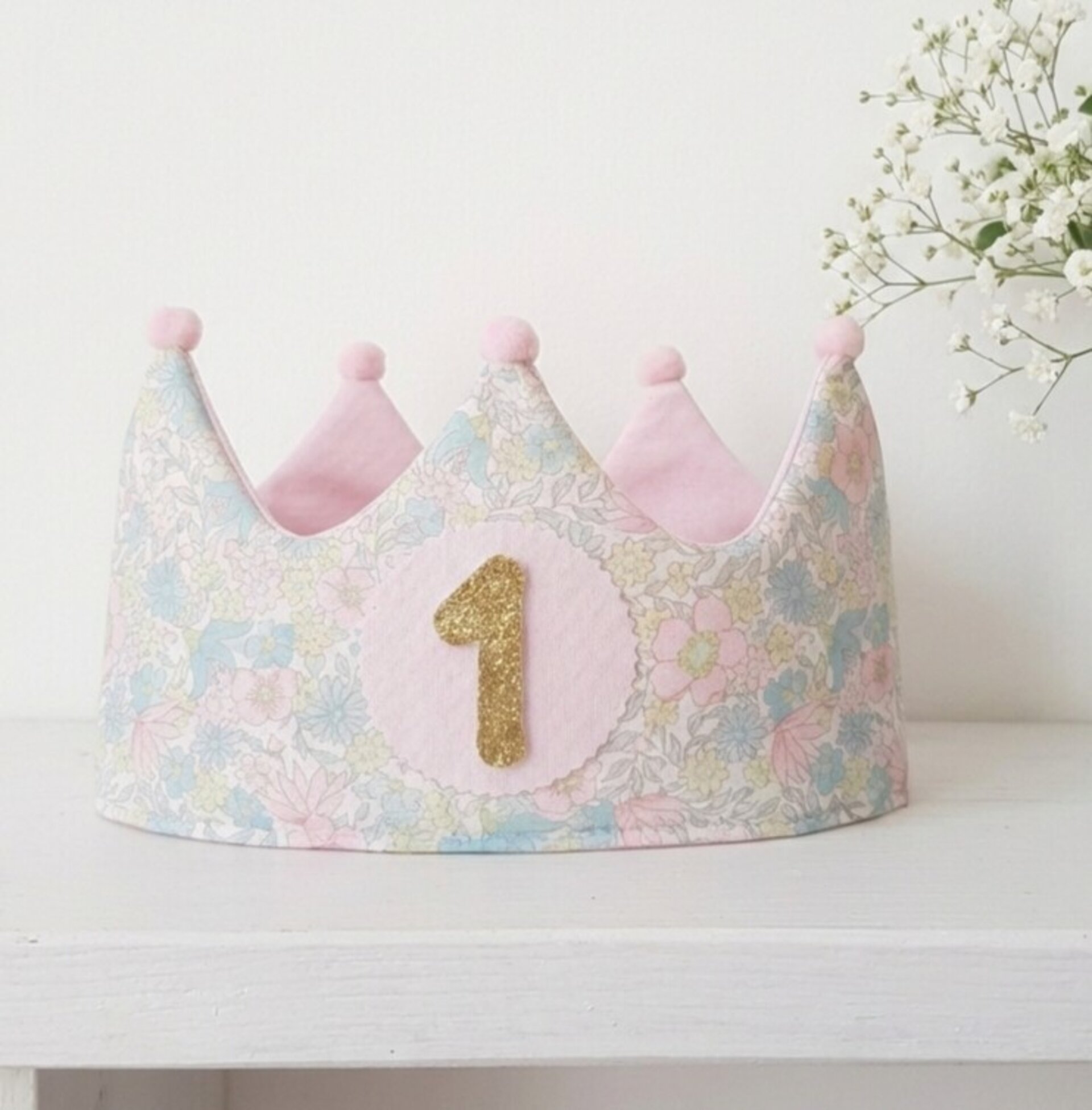 Corona cumpleaños Florecitas Liberty - 1