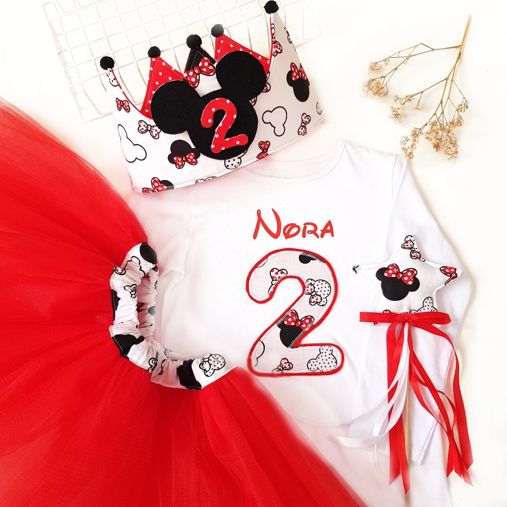 Conjunto cumpleaños Minnie roja - 1