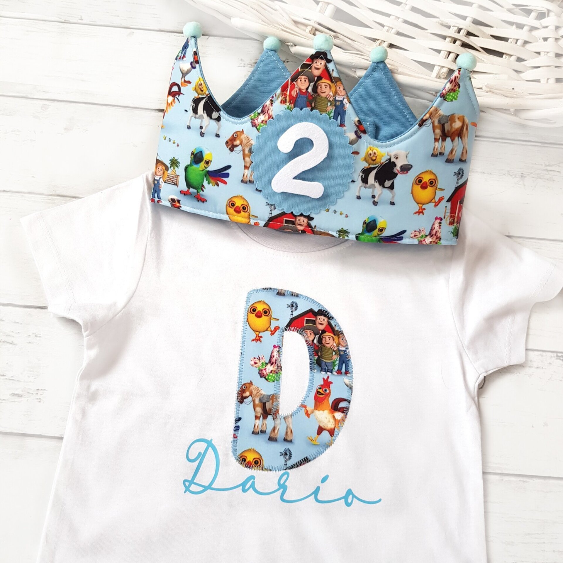 Conjunto corona de cumpleaños y camiseta La Granja de Zenón - 1