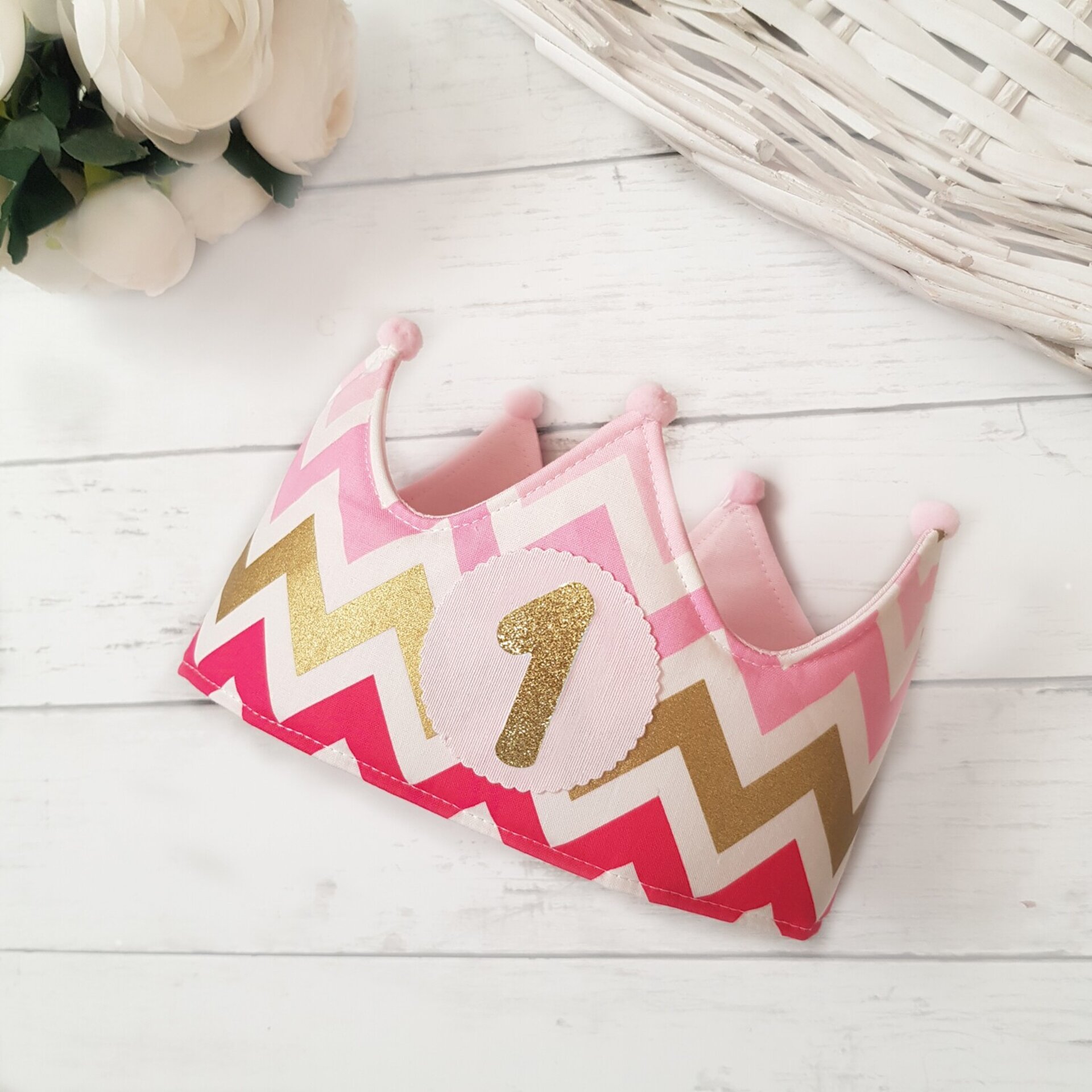 Corona cumpleaños Zig-zag - 1