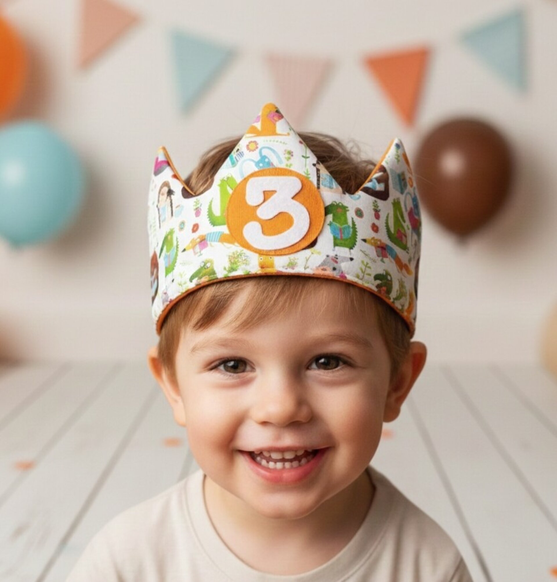 PROMO Corona cumpleaños Animales y libros - 1