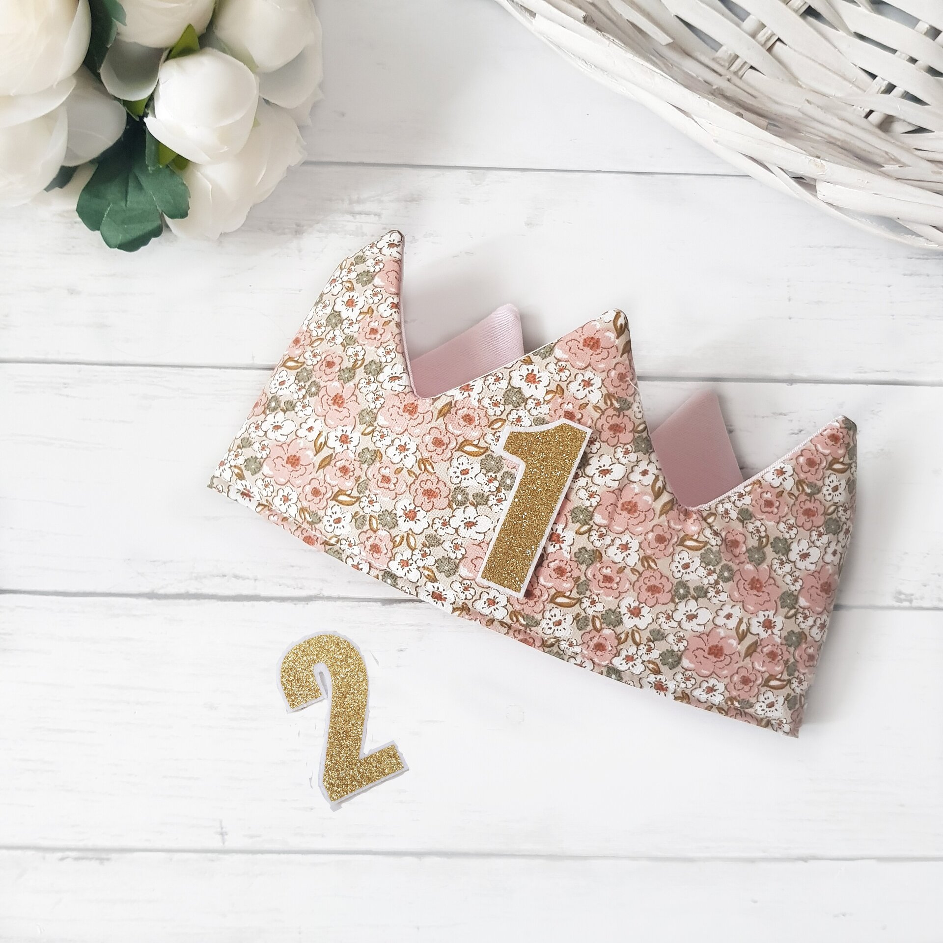 Corona cumpleaños REVERSIBLE Flores - 1