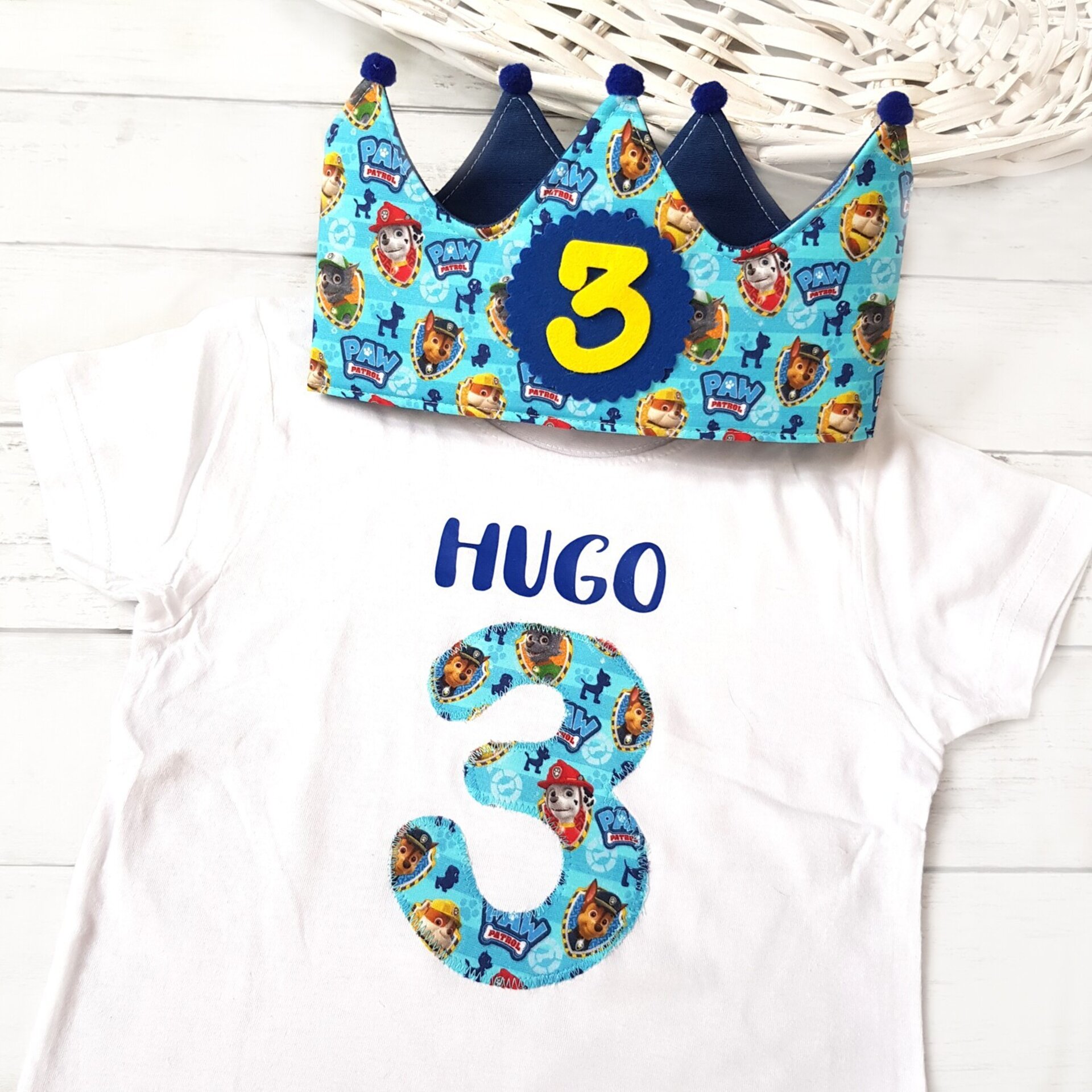 Conjunto cumpleaños corona y camiseta Patrulla Canina - 1