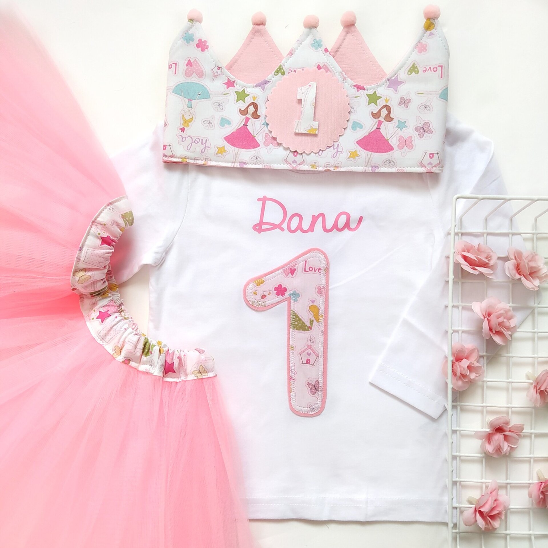Conjunto cumpleaños 4 NIÑA A MEDIDA Varios estampados - 1