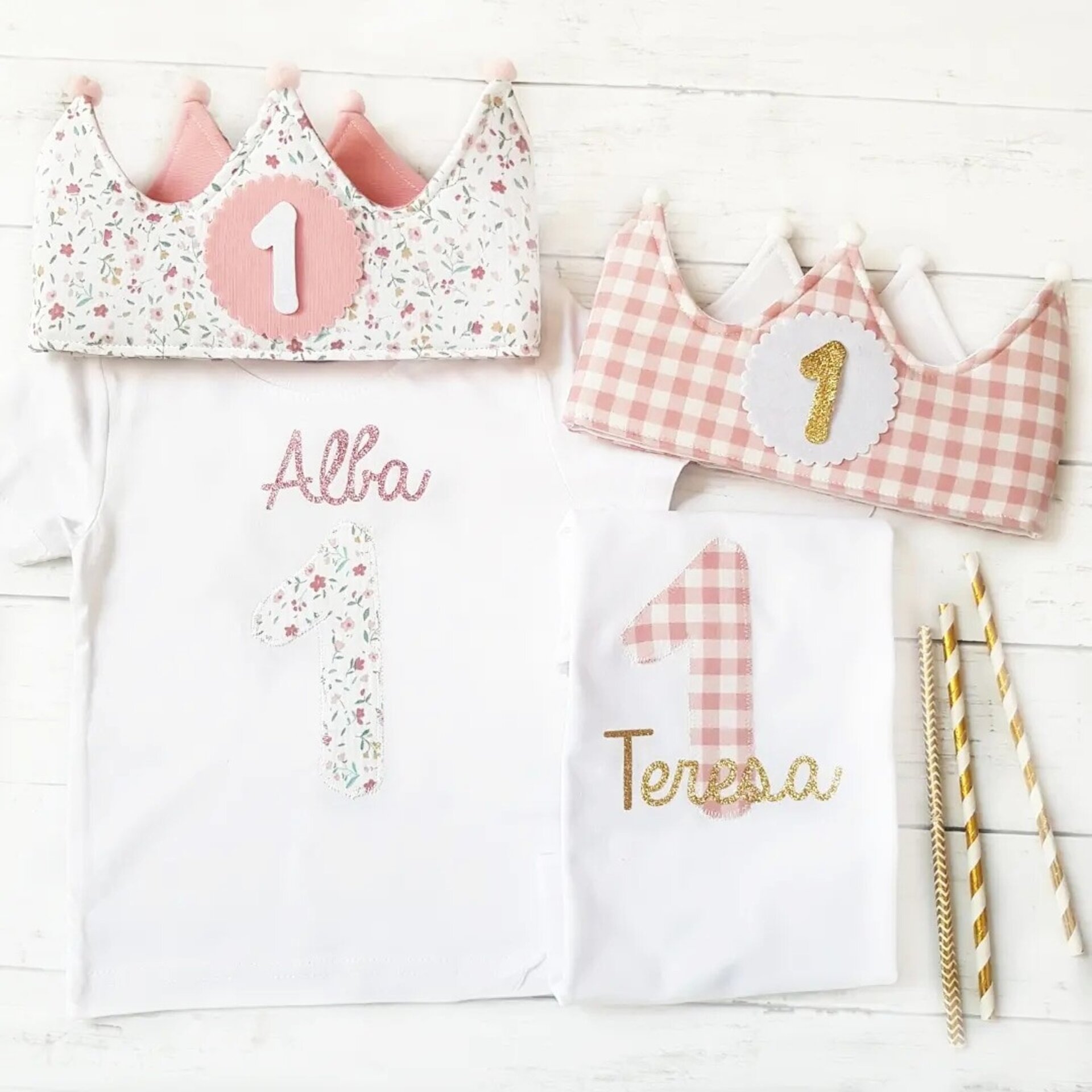 Conjunto cumpleaños 1 NIÑA A MEDIDA Varios estampados - 1